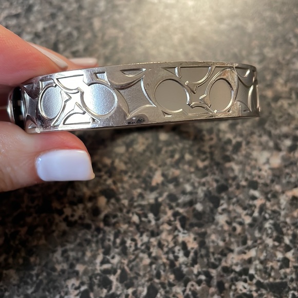 Beautiful Coach silver signature bracelet. Great to stack with other bracelets. - Picture 2 of 5